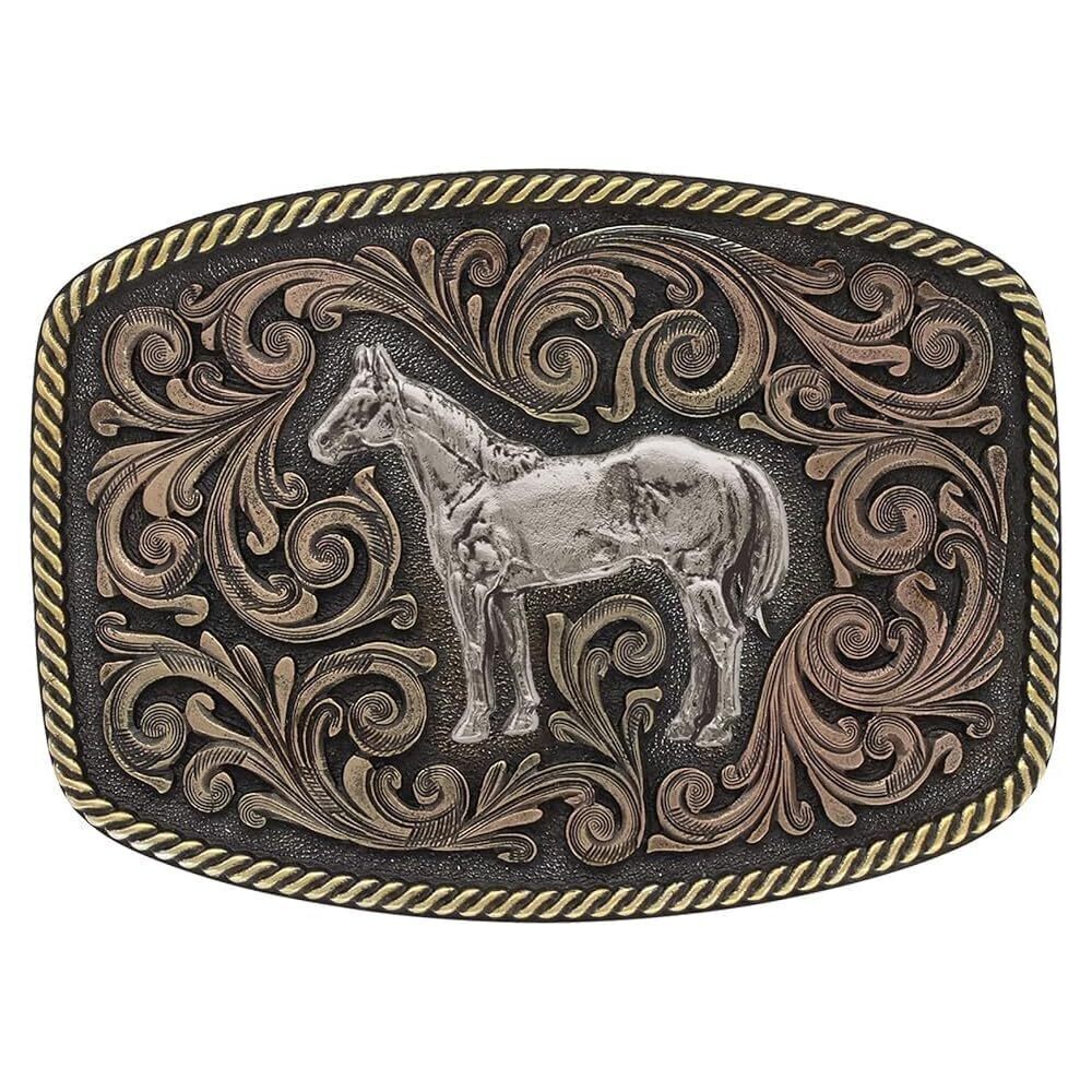 1057 Rodeo Series Attitude Western Belt Buckle Standing Horse